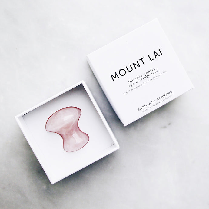 MOUNT LAI The De-Puffing Rose Quartz Eye Massage Tool 祛腫收眼袋玫瑰按摩石
