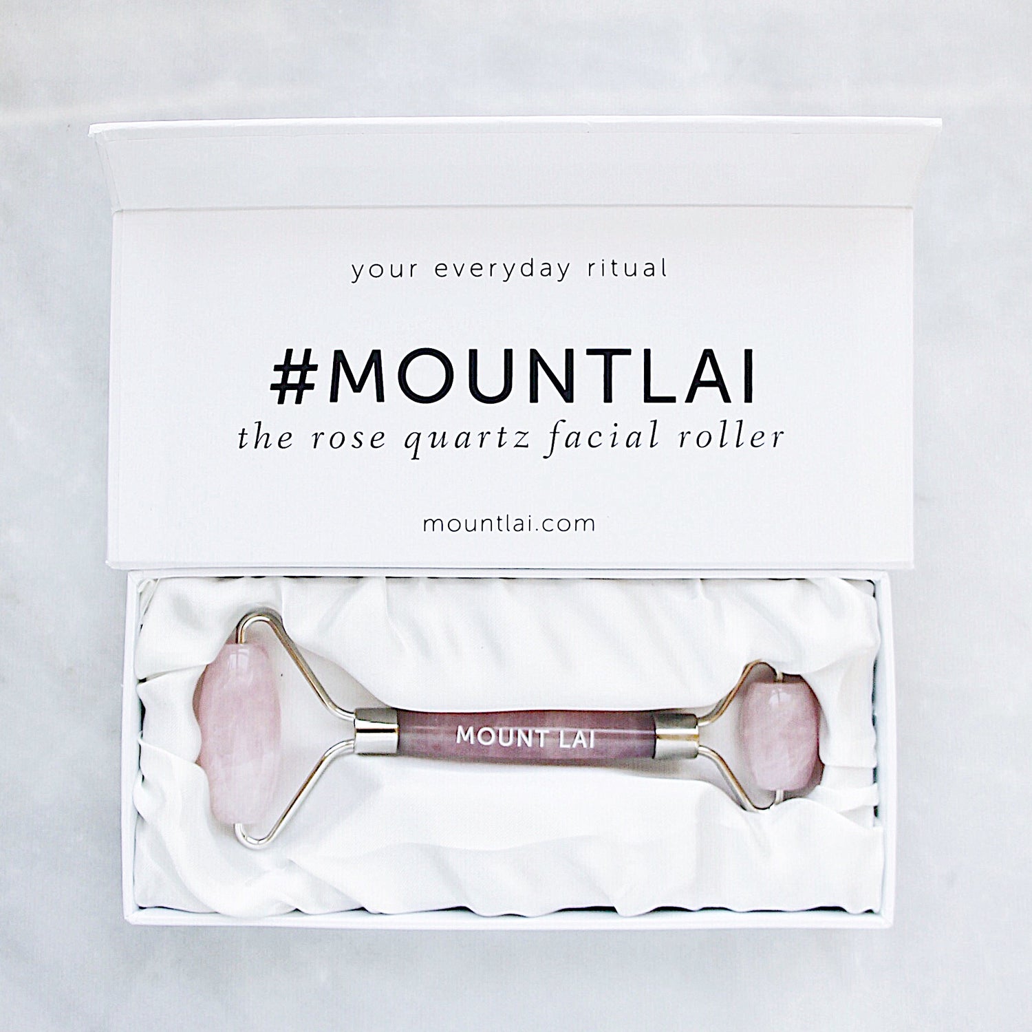 MOUNT LAI Rose Quartz Facial Roller 精華注入玫瑰水晶滾輪